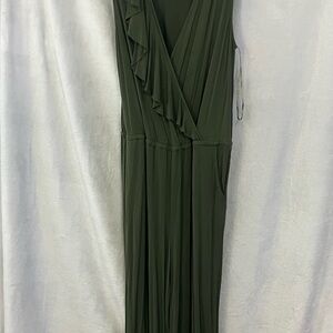 Elegant Olive Green Jumpsuit